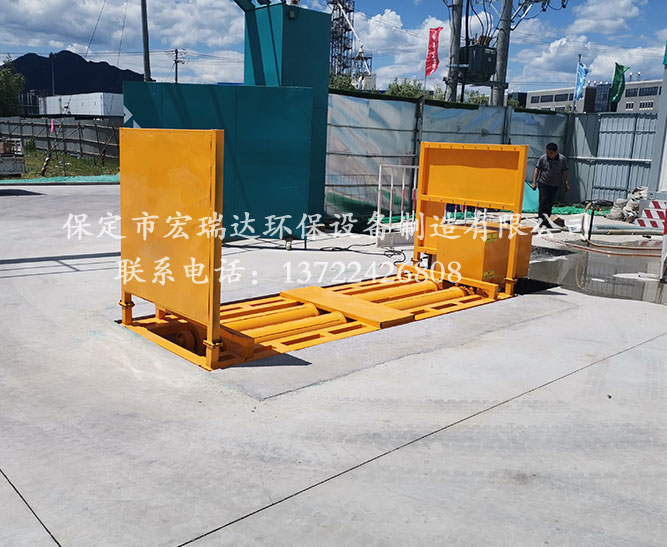 天津武清區建筑工地使用保定宏瑞達基坑式洗輪機案例