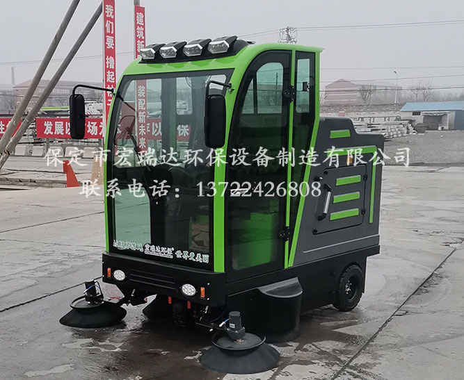 北京水泥廠使用保定宏瑞達雙風機掃地車案例